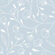 99DECO - Contremarches PVC pour escalier - floral bleu - Lot de 5 (15x100 cm) - vignette