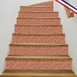 99DECO - Contremarches PVC pour escalier - floral rouge - Lot de 5 (18x100 cm) - vignette