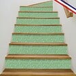 99DECO - Contremarches PVC pour escalier - floral vert - Lot de 5 (15x100 cm) - vignette