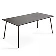 OVIALA - Ensemble table de jardin et 8 chaises en métal gris et rouge - Palavas - vignette