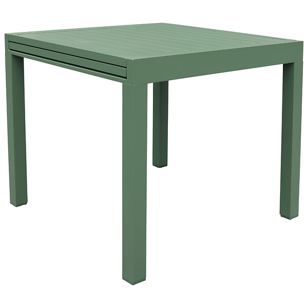 HAPPY GARDEN - Salon de jardin VENEZIA extensible 90/180 en textilène vert sauge 8 places - aluminium vert sauge - large