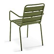 OVIALA - Fauteuil de jardin en métal vert kaki - Palavas - vignette