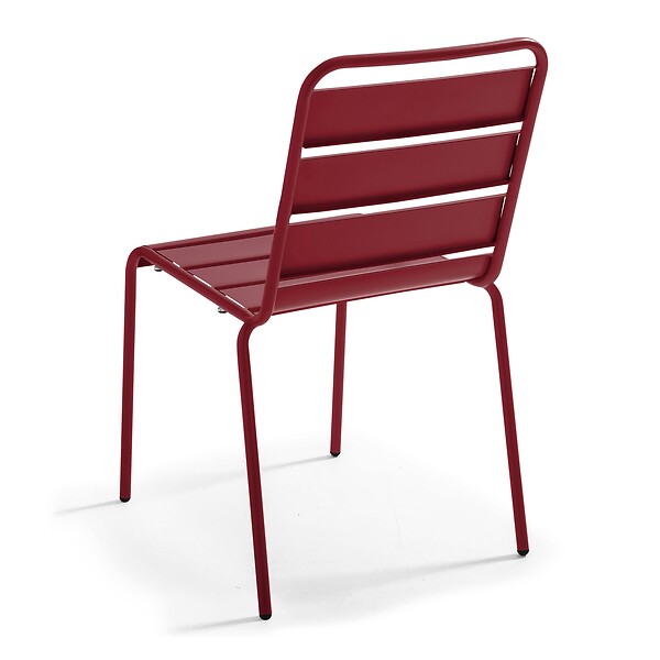 OVIALA - Chaise de jardin en métal pourpre - Palavas - large