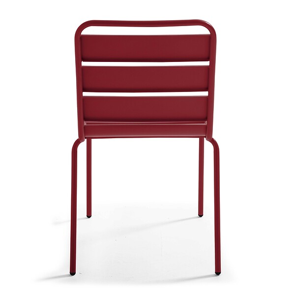 OVIALA - Chaise de jardin en métal pourpre - Palavas - large