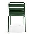 OVIALA - Chaise de jardin en métal vert forêt - Palavas - vignette
