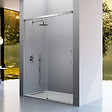 KASSANDRA - Paroi de douche fixe + Porte coulissante URBAN 124-127 cm - vignette