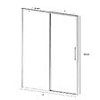 KASSANDRA - Paroi de douche fixe + Porte coulissante URBAN 144-147 cm - vignette