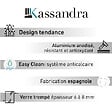 KASSANDRA - Paroi de douche fixe + Porte coulissante URBAN 144-147 cm - vignette