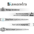 KASSANDRA - Paroi de douche fixe + Porte coulissante URBAN 116-119 cm - vignette