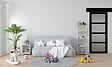 GD MENUISERIES - Porte Coulissante Telia Noir Vitrée H204 x L73 cm, Rail Alu bandeau noir - vignette