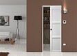GD MENUISERIES - Porte Coulissante Korya Blanc 3 panneaux H204 x L83 cm, Galandage, kit de finition - vignette