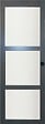 GD MENUISERIES - Porte Coulissante Blakeria Gris Anthr Vitrée H204 x L73 cm, Coquilles Noir - vignette