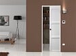 GD MENUISERIES - Porte Coulissante Korya Blanc 3 panneaux H204 x L73 cm, Galandage, kit de finition - vignette