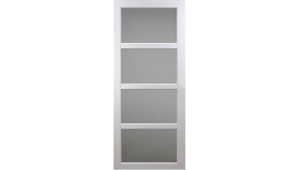 GD MENUISERIES - Porte Coulissante Tana blanc Vitrée H204 x L93 cm - large
