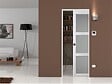 GD MENUISERIES - Porte Coulissante Kenya Blanc Vitrée H204 x L83 cm, Galandage, kit finition - vignette