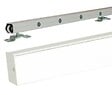 GD MENUISERIES - Porte Coulissante bois Frake Vitrage transparent H204 x L73 cm, rail alu bandeau blanc, coquilles - vignette