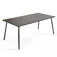 OVIALA - Ensemble table de jardin et 8 fauteuils en métal rose poudré - Palavas - vignette