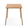 OVIALA - Table de jardin carrée en métal 70 cm 4 places caramel - Palavas - vignette