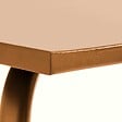 OVIALA - Table de jardin carrée en métal 70 cm 4 places caramel - Palavas - vignette