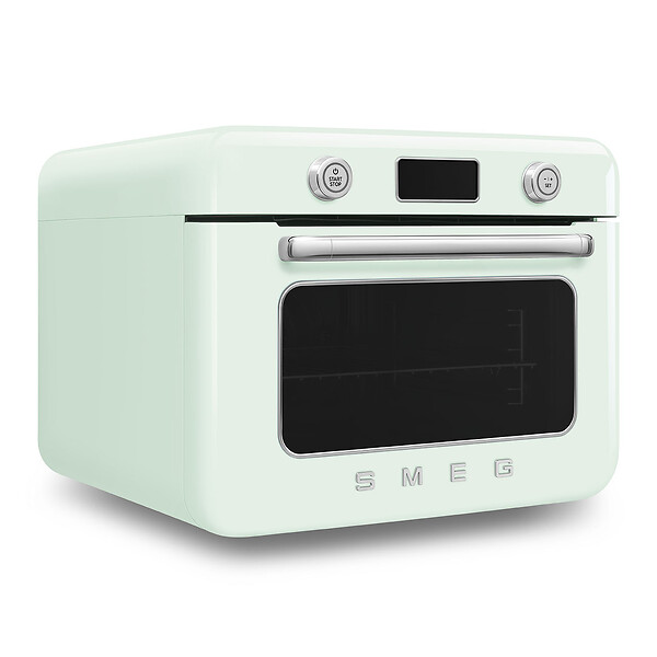 SMEG - Mini four combiné vapeur 1800w vert d'eau - COF01PGEU - large