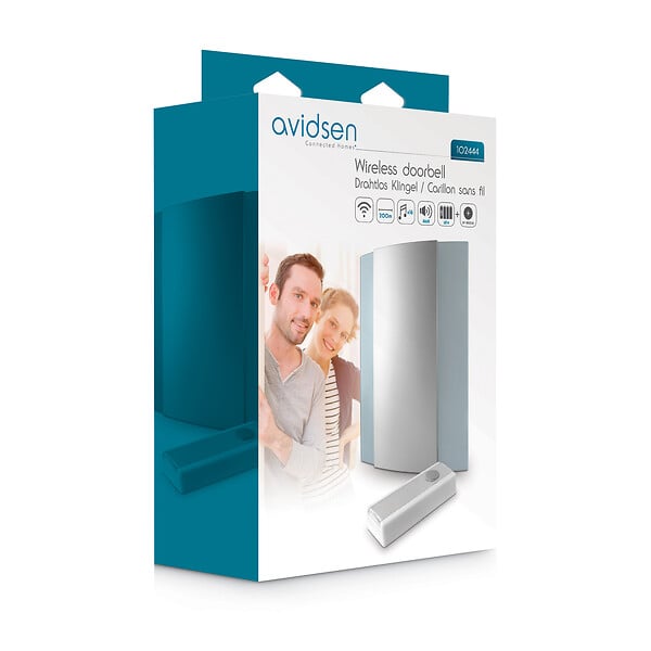 AVIDSEN - Carillon sans fil 16 sonneries volume réglable design applique murale - Avidsen - 102444 - large