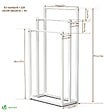 VOUNOT - Porte serviettes sur pied autoportant 3 niveaux blanc - vignette