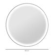 KLEANKIN - Miroir rond lumineux LED de salle de bain Ø 80 cm mural avec éclairage 3 couleurs interrupteur tactile système antibuée 46W blanc argent - vignette