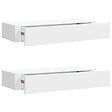 VIDAXL - vidaXL 2x Etagères à Tiroirs Murales Armoires Flottantes Etagères Suspendues Supports Muraux Salon Salle de Séjour Maison Blanc 60x23,5x10 cm MDF - vignette