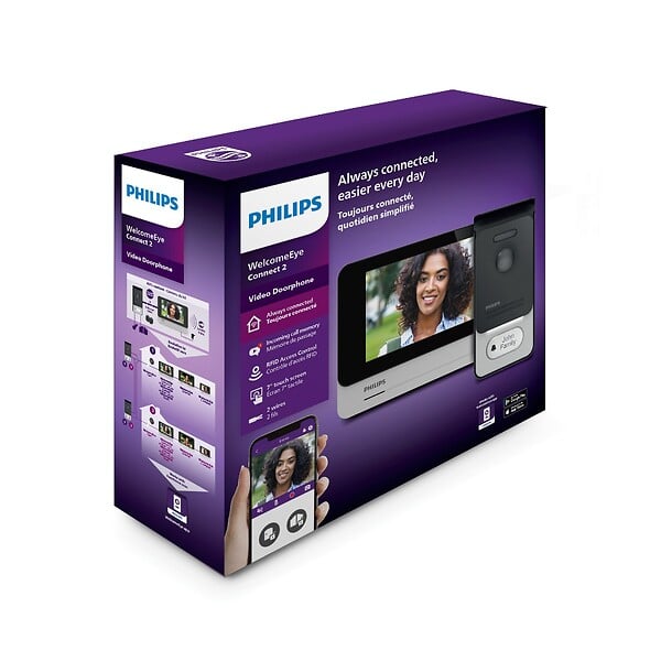 PHILIPS - Visiophone filaire connecté smartphone avec 2 écrans - WelcomeEye Connect 2 - large