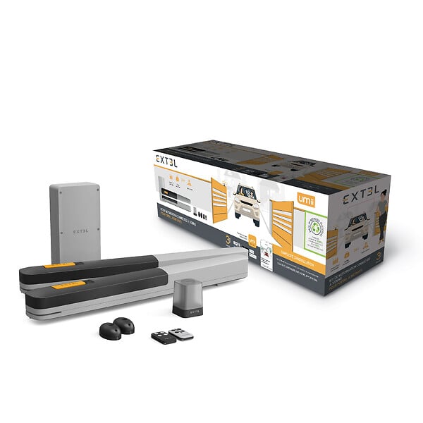 EXTEL - Motorisation connectée à vérins pour portail à battants : 2.5m/250kg par battant - XV250 + 2 télécommandes OFFERTES - Extel Umii - large