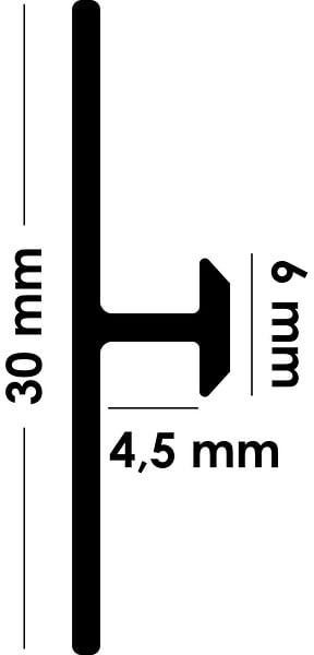 ONDEE - Profilé de panneaux muraux jonction 4mm Noir - large