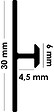 ONDEE - Profilé de panneaux muraux jonction 4mm Noir - vignette