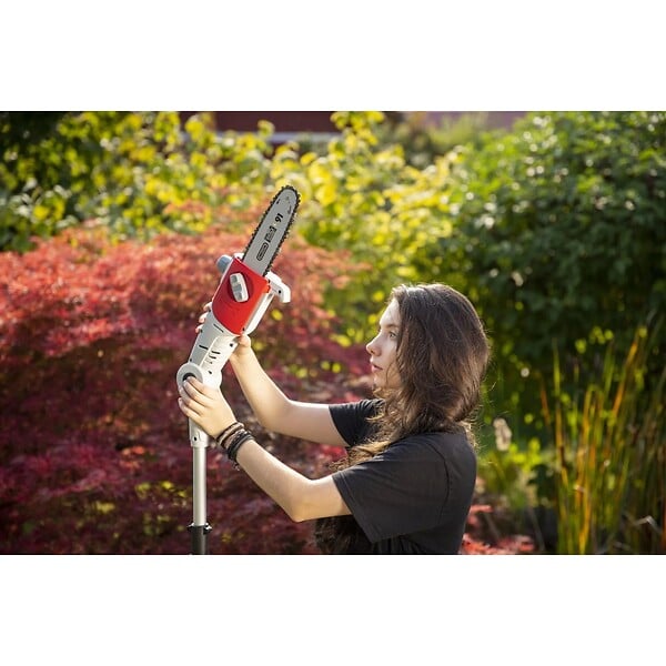 IKRA - Elagueur sur perche 20V Télescopique jusqu'à 4m - Elagueuse Guide Oregon 20cm- Inclus Batterie lithium 2.0Ah+ Chargeur IKRA - large