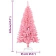VIDAXL - vidaXL Sapin de Noël artificiel avec support rose 120 cm PVC - vignette