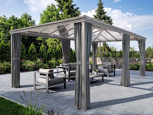 HESPERIDE - Pergola Belize en aluminium et polycarbonate 6 x 3,6 m - Hespéride - large