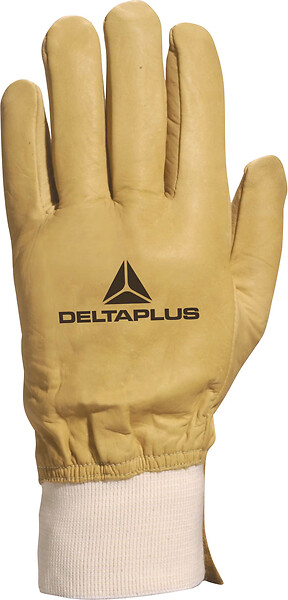 DELTA PLUS - Gant mécanique cuir hydrofuge doté d'une très bonne protection du poignet grâce à son protège-artère, taille 9 - large