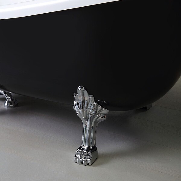 KIAMAMI VALENTINA - Baignoire Style Classique Blanche Et Noire | Romantica - large