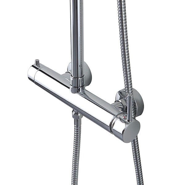 KIAMAMI VALENTINA - Colonne De Douche En Laiton Chromé Avec Douche De Tête Et Douchette À Main - large