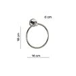 KIAMAMI VALENTINA - Porte-Serviettes Annulaire Poli En Acier Aisi 304 - Fixation Avec Vis Incluses | Loto - vignette