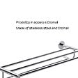 KIAMAMI VALENTINA - Porte-Serviettes Mural Double En Acier 60Cm  | Giacarta - vignette