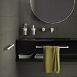 KIAMAMI VALENTINA - Porte-Serviettes 35 Cm Blanc Mat Laiton Chromé - Fixation Avec Vis Incluses | Giacinto - vignette