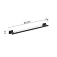 KIAMAMI VALENTINA - Porte-Serviettes De Salle De Bain 60Cm Acier Noir Mat | Atene - vignette