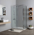 KIAMAMI VALENTINA - Cabine De Douche D'angle Réversible 80X140 Cm Avec Porte Coulissante | New Giada - vignette