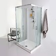 KIAMAMI VALENTINA - Cabine De Douche À 3 Côtés 70X70x70 Avec Deux Côtés Coulissants Et Un Côté Fixe - vignette