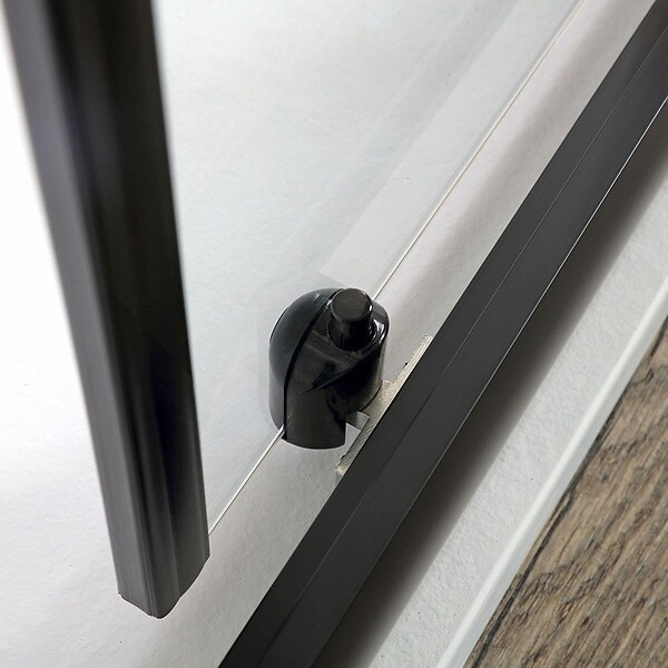 KIAMAMI VALENTINA - Porte De Douche Niche Coulissante Noir Mat 120 Cm | City - large