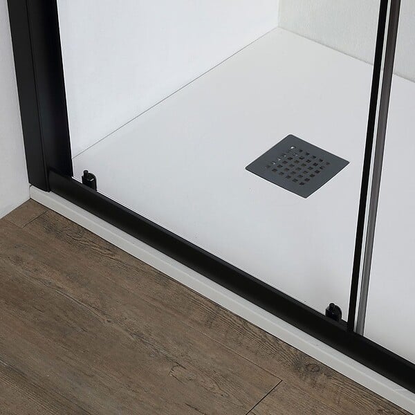 KIAMAMI VALENTINA - Porte De Douche Niche Coulissante Noir Mat 120 Cm | City - large