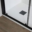 KIAMAMI VALENTINA - Porte De Douche Niche Coulissante Noir Mat 120 Cm | City - vignette