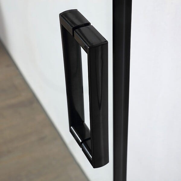 KIAMAMI VALENTINA - Porte De Douche En Niche Coulissante Noir Mat 110 Cm | City - large