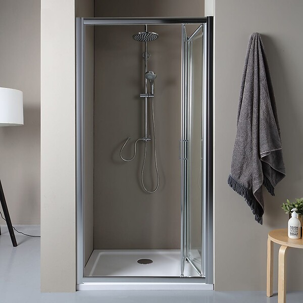 KIAMAMI VALENTINA - Porte De Niche De Douche Avec Ouverture Pliante 80Cm | Soffio - large