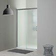 KIAMAMI VALENTINA - Porte De Douche En Niche Avec Paroi Fixe À Gauche Et Verre Satiné 140 Cm | Dream - vignette